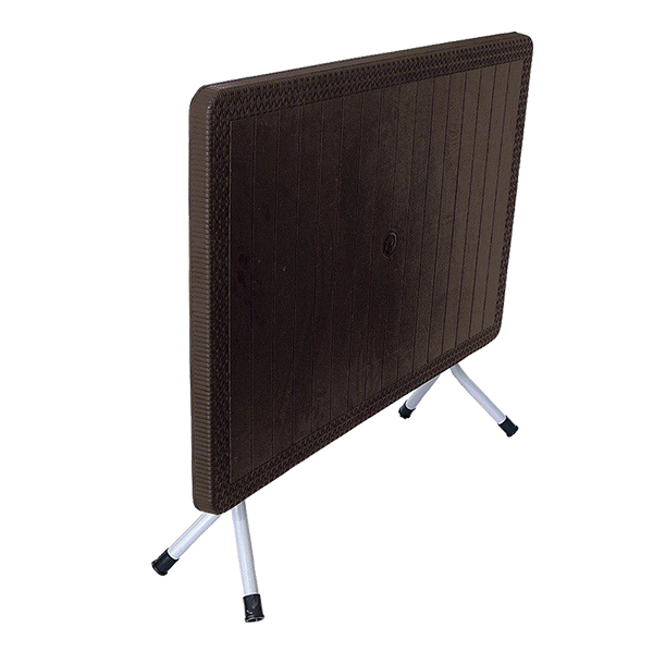 میز مستطیل تاشو پایه فلزی حصیر بافت ناصر پلاستیک