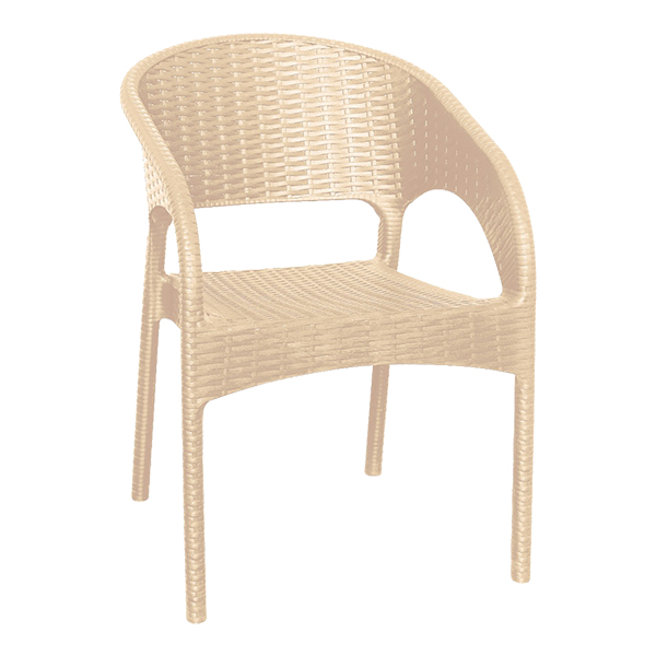 صندلی حصیری کرم