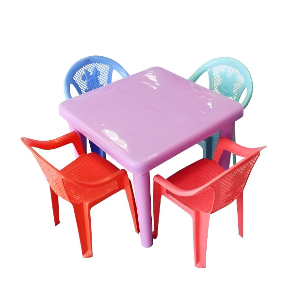 صندلی کودک پلاستیکی ناصر پلاستیک مدل تام و جری 860 همراه با میز
