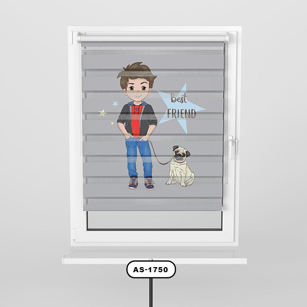 پرده زبرا دستیکور مدل پسرانه