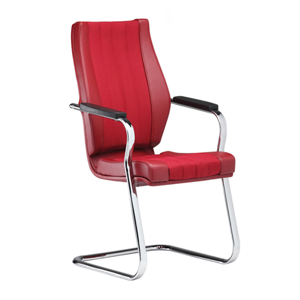 صندلی کنفرانس رایانه صنعت مدل C907z دارای رویه ترکیبی پارچه و چرم و به رنگ قرمز می باشد.