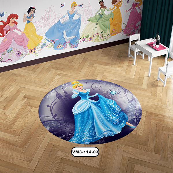 فرش اتاق كودك دستیکور مدل باربی 2