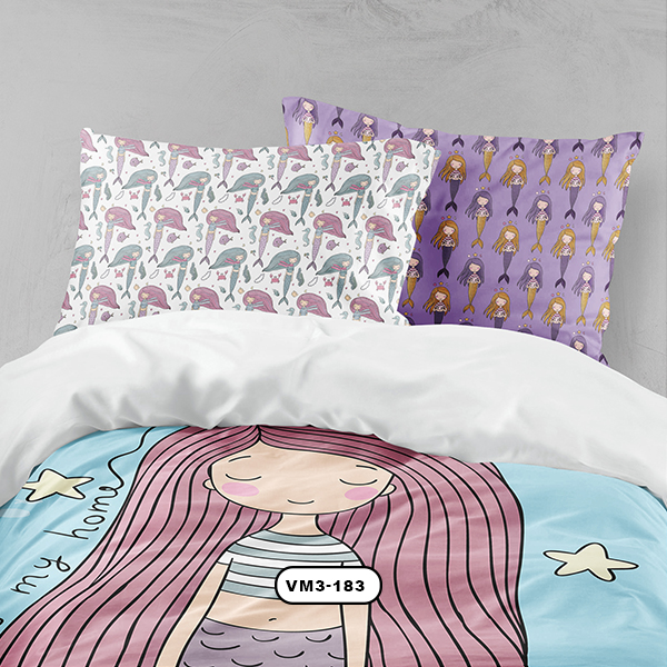 رو تختی دخترانه دستیکور مدل پری دریایی