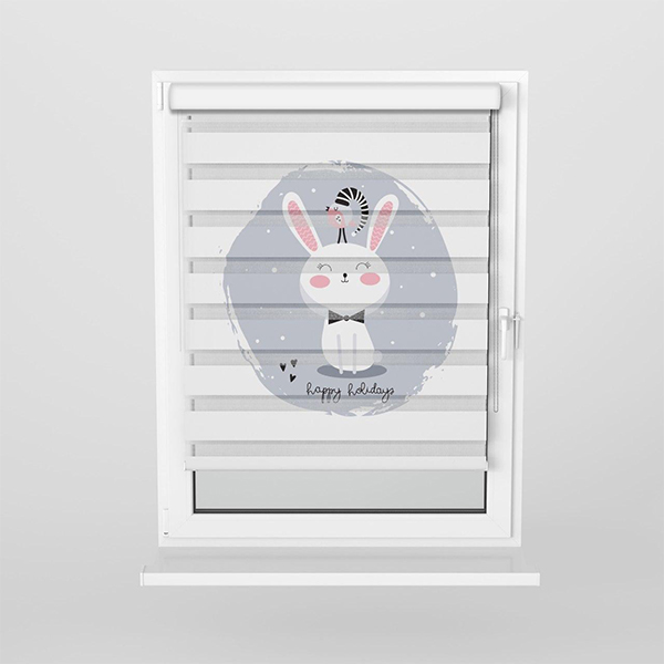 پرده زبرا دستیکور مدل خرگوش