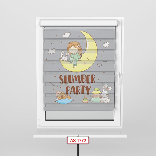 پرده زبرا دستیکور مدل ماه