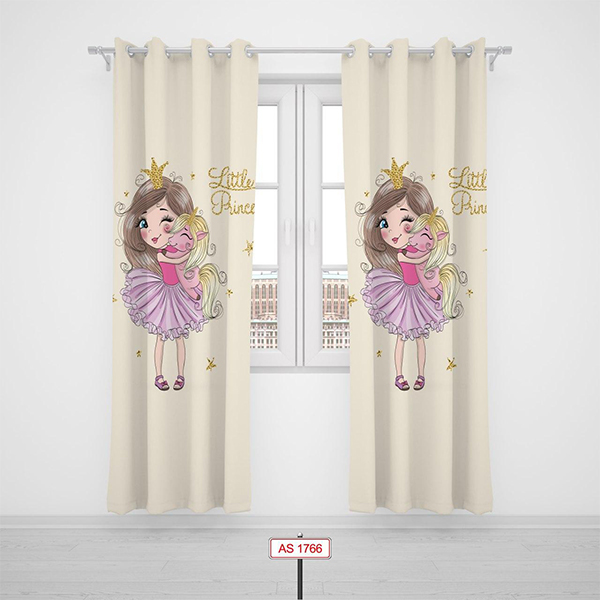 پرده پانچی دستیکور مدل عروسکی AS-1766