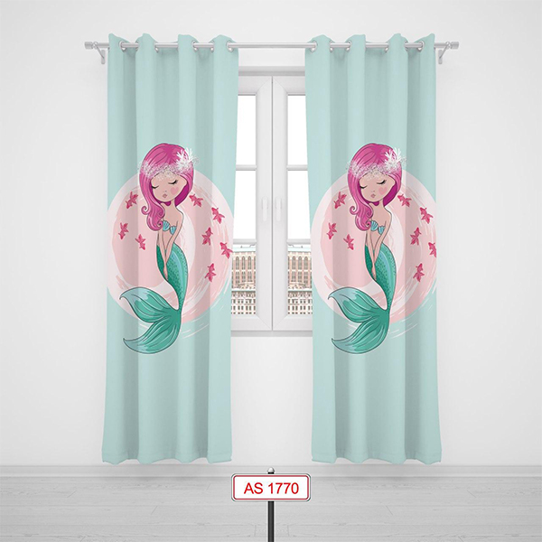 پرده پانچی دستیکور مدل دخترانه