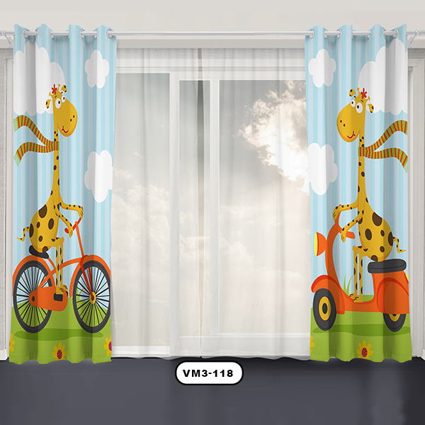 پرده پانچی دستیکور مدل زرافه