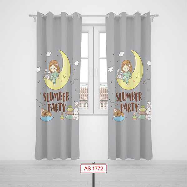 پرده پانچی دستیکور مدل ماه