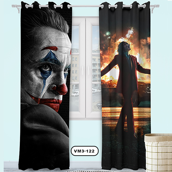 پرده پانچی دستیکور مدل جوکر