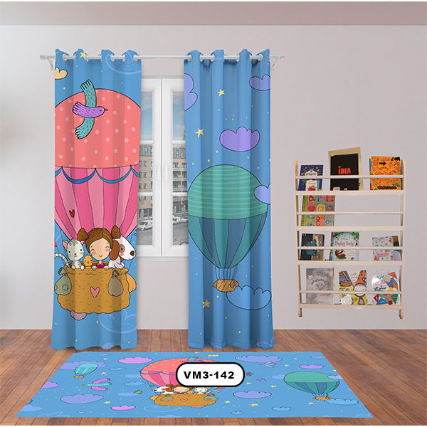 پرده پانچی دستیکور مدل بالن VM3-142