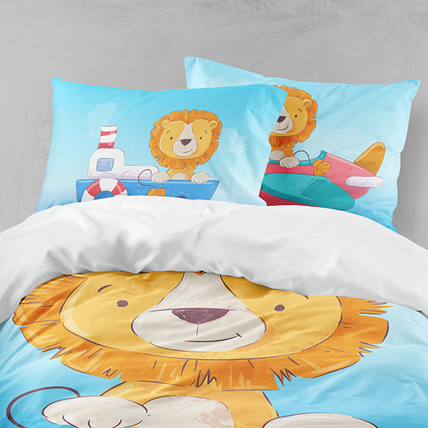 رو تختی پسرانه دستیکور مدل شیر