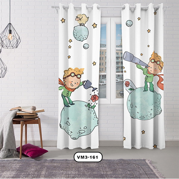 پرده پانچی دستیکور مدل شازده کوچولو VM3-161