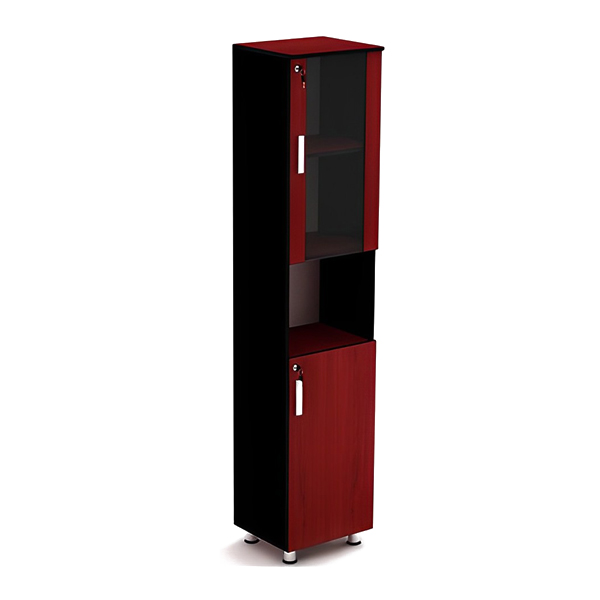 کتابخانه نوژن مدل K744 دارای درب های شیشه ای