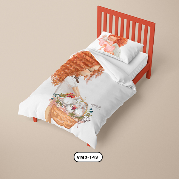 رو تختی دخترانه دستیکور مدل فرفری