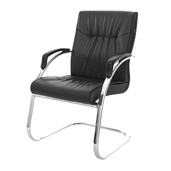 صندلی کنفرانس C408 راد سیستم دارای روکش چرمی مشکی می باشد.