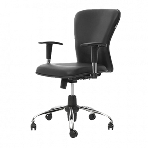 صندلی کارشناسی E337R راد سیستم دارای روکشی به رنگ مشکی می باشد.