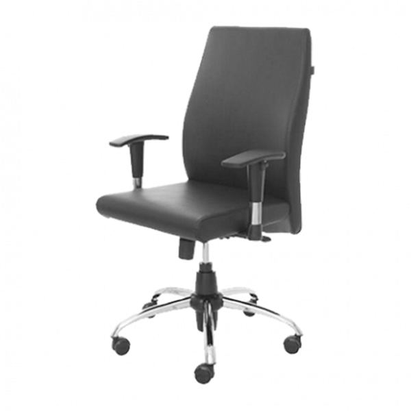 صندلی کارشناسی مدل E460R راد سیستم از روکش چرمی مشکی ساخته شده است.