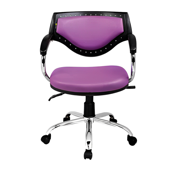 صندلی کارمندی راحتیران مدل F510T با روکش بنفش