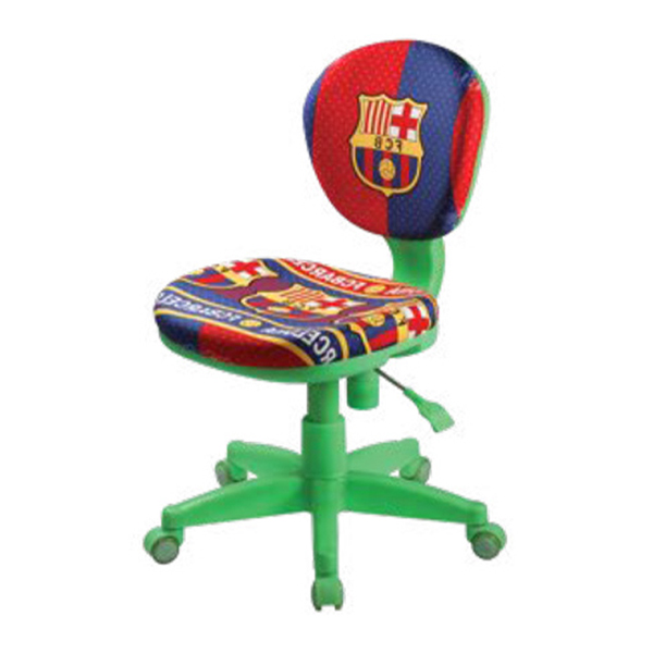 صندلی کودک راحتیران مدل F105 دارای روکش قرمز و آبی و پایه های پنج پر