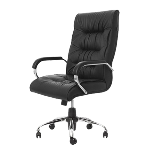 صندلی مدیریتی مدل M409 راد سیستم دارای روکش چرم مشکی می باشد.