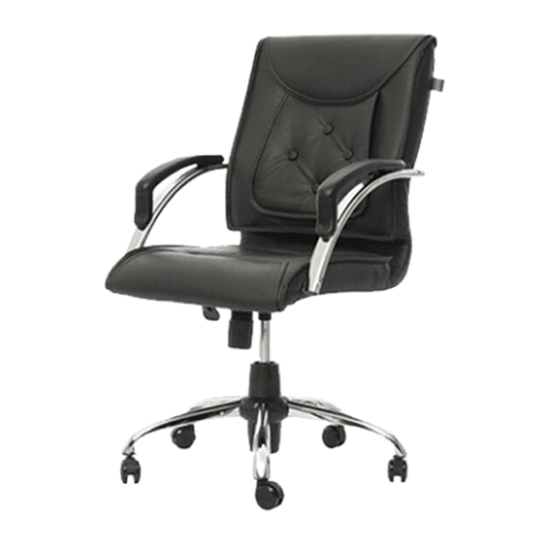 روکش چرمی در صندلی مدیریتی مدل M411 راد سیستم به رنگ مشکی می باشد.