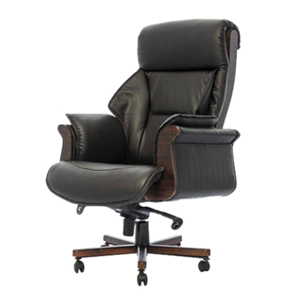 صندلی مدیریتی مدل M440 راد سیستم دارای روکش چرمی مشکی می باشد.