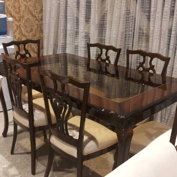 ست ميز ناهارخوري الینا چوب مدل چنگی اتریشی