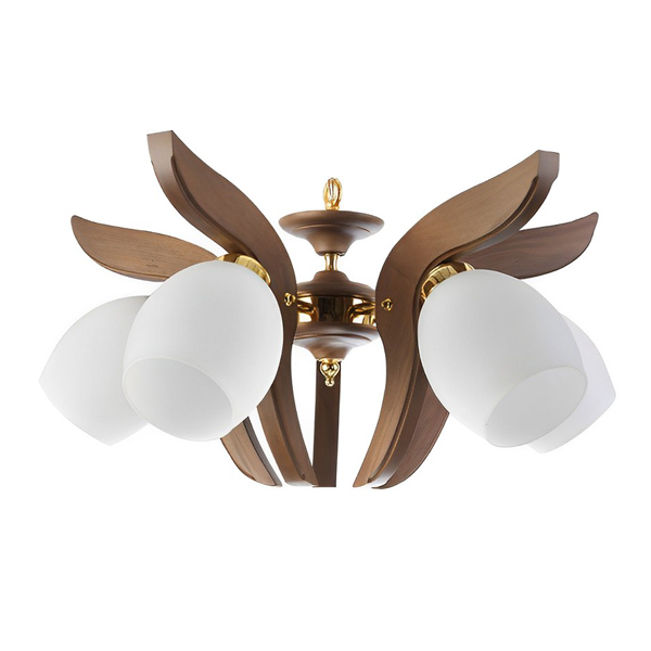 لوستر 5شاخه پردیس مدل نوید دارای شاخه های چوبی