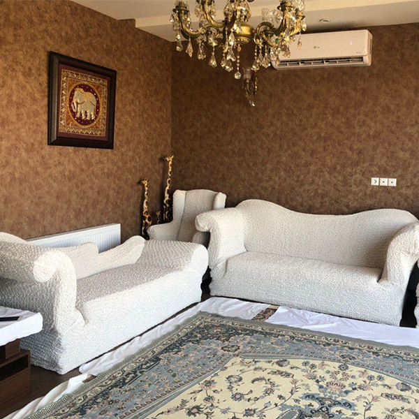 کاور مبل نگین ترمه مدل منحنی