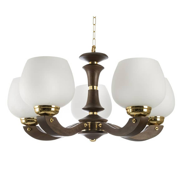 25438لوستر پردیس مدل بلوط 5 شیشه مات