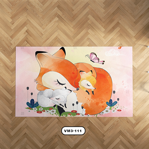 فرش اتاق كودك دستیکور مدل روباه