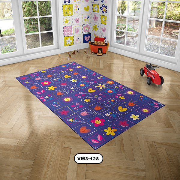 فرش اتاق كودك دستیکور مدل D0010