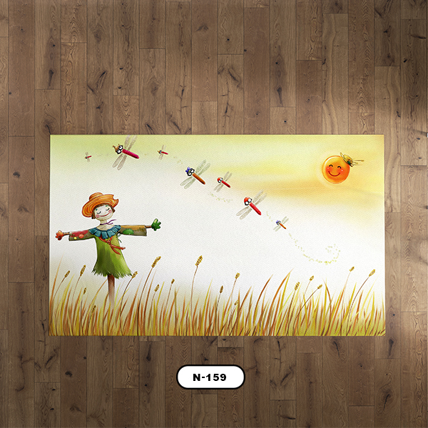 فرش اتاق كودك دستیکور مدل مترسک