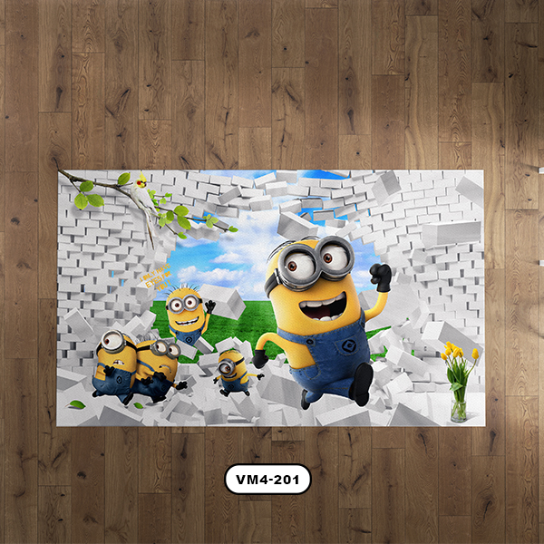 فرش اتاق كودك دستیکور مدل مینیون