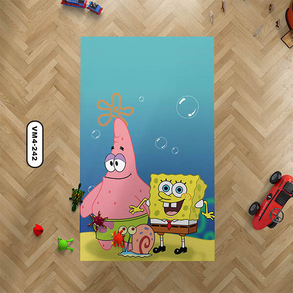 فرش دستیکور مدل باب اسفنجی VM4-242