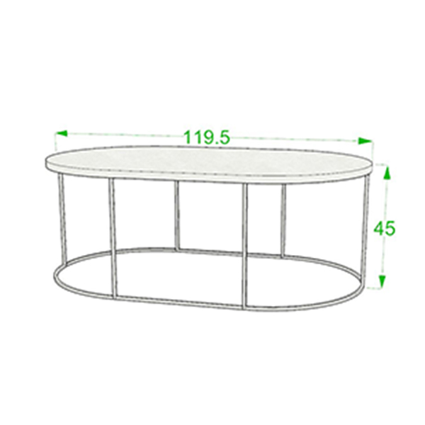 ابعاد میز جلومبلی آرون مدل آکو