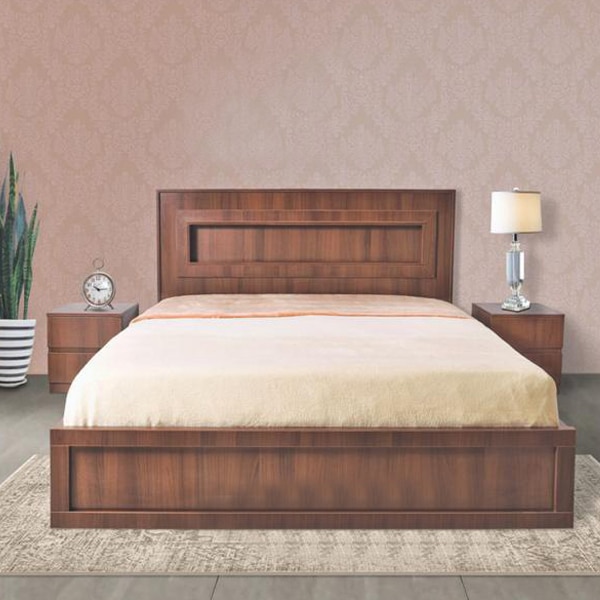 تخت خواب دونفره شیک کاریان چوب مدل دکورا