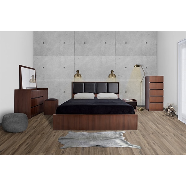 سرویس تخت خواب دونفره شیک کاریان چوب مدل میرای