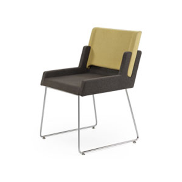 صندلی ناهار خوری جهانتاب مدل پنتون بدون دسته با رنگ قهوه ای و کرم