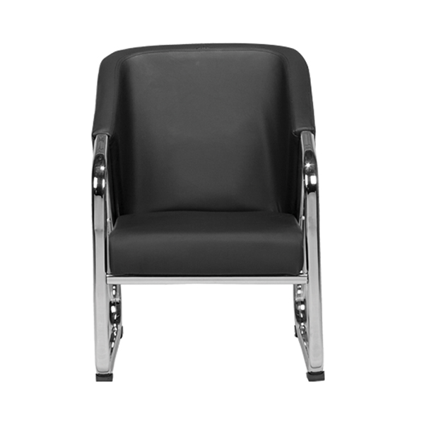 یک عدد مبل یکنفره- رنگ مشکی- جنس دسته کروم- جنس پایه کروم