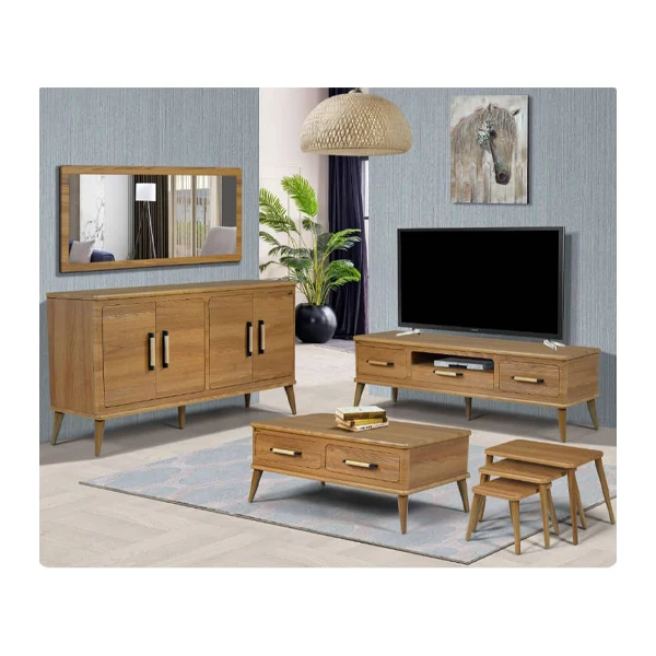 ست تی وی روم و آینه کنسول آرادچوب مدل بلوط 171-31