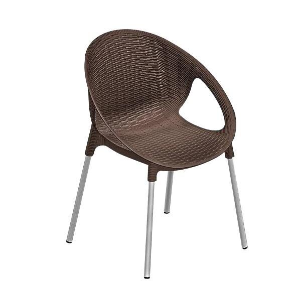 صندلی حصیر بافت پایه فلزی ناصر پلاستیک مدل 996