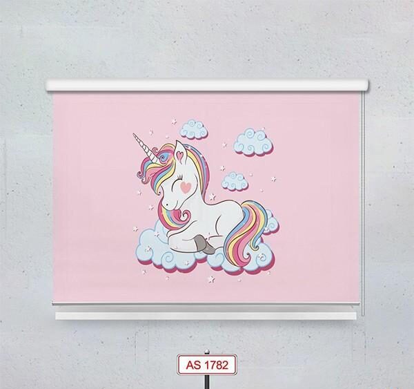 پرده شید دستیکور مدل یونیکورن