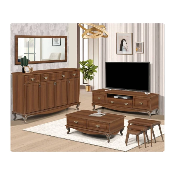 ست تی وی روم و آینه کنسول آرادچوب مدل لیون 164-31