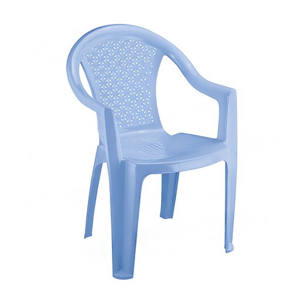 صندلی پلاستیکی دسته‌دار ناصر پلاستیک مدل 812 رنگ آبی