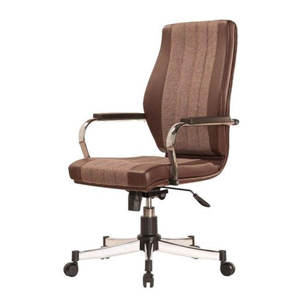 صندلی کارشناسی رایانه صنعت مدل سورنا B907zj دارای روکش ترکیبی چرم و پارچه و به رنگ قهوه ای می باشد.