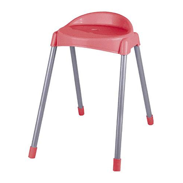 چهار پایه ناصر پلاستیک مدل 664 دارای پایه های فلزی و نشیمن با پلاستیکی به رنگ صورتی می باشد که در رنگ های دیگر نیز ساخته می شود.