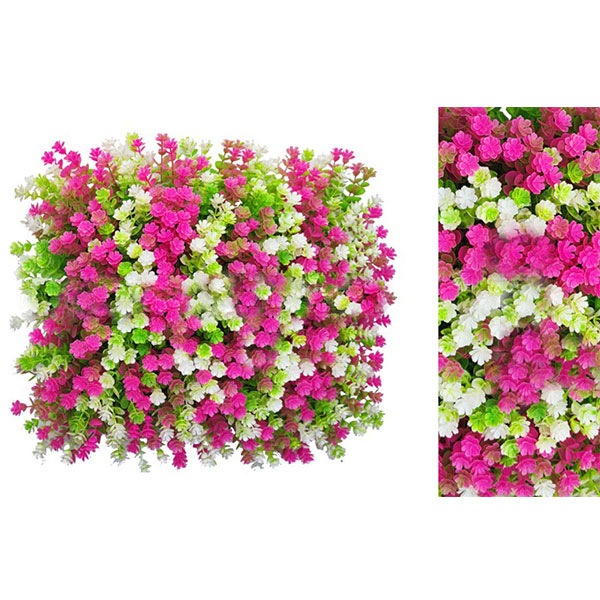 چمن مصنوعی دنیای چمن مدل شمشادی گلدار