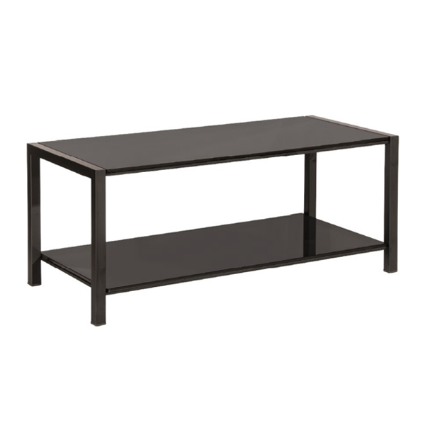 میز جلو مبلی مستطیلی T934La رایانه صنعت دارای شیشه های دودی و به رنگ استاتیک می باشد.